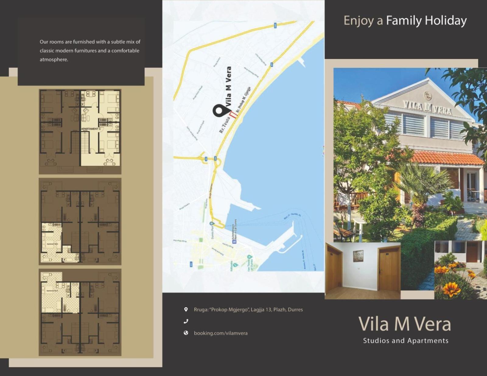 Vila M Vera Rooms With Kitchen And Apartments Дуррес Экстерьер фото
