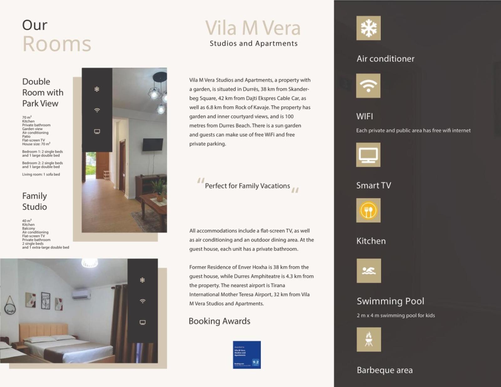 Vila M Vera Rooms With Kitchen And Apartments Дуррес Экстерьер фото